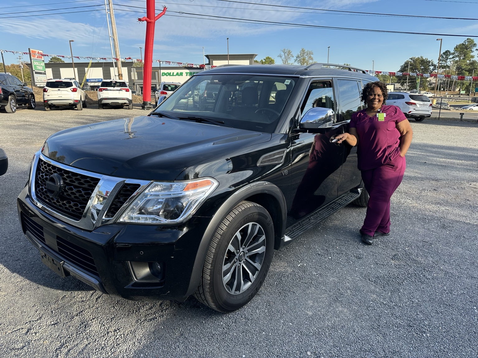 Shurmekua with their 2019 Nissan Armada SL purchased from TMT Motors