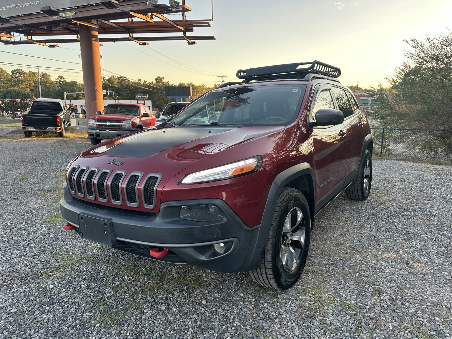 Red 2015 Jeep Cherokee Trailhawk